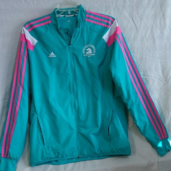 adidas teal windbreaker